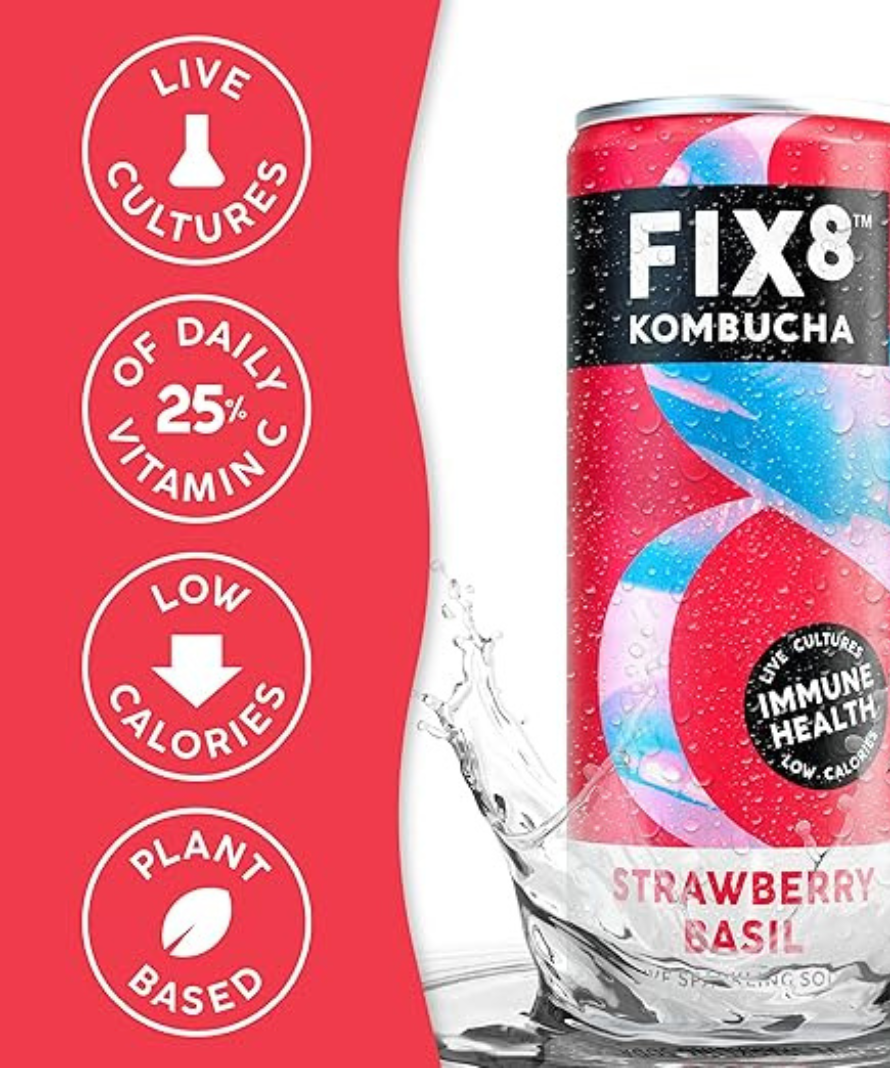 Fix8 Kombucha (Strawberry Basil) Multipack