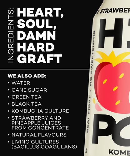 Hip Pop Kombucha (Strawberry & Pineapple) Multipack