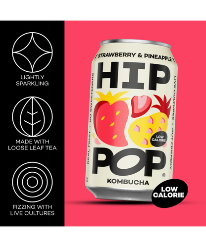 Hip Pop Kombucha (Strawberry & Pineapple) Multipack