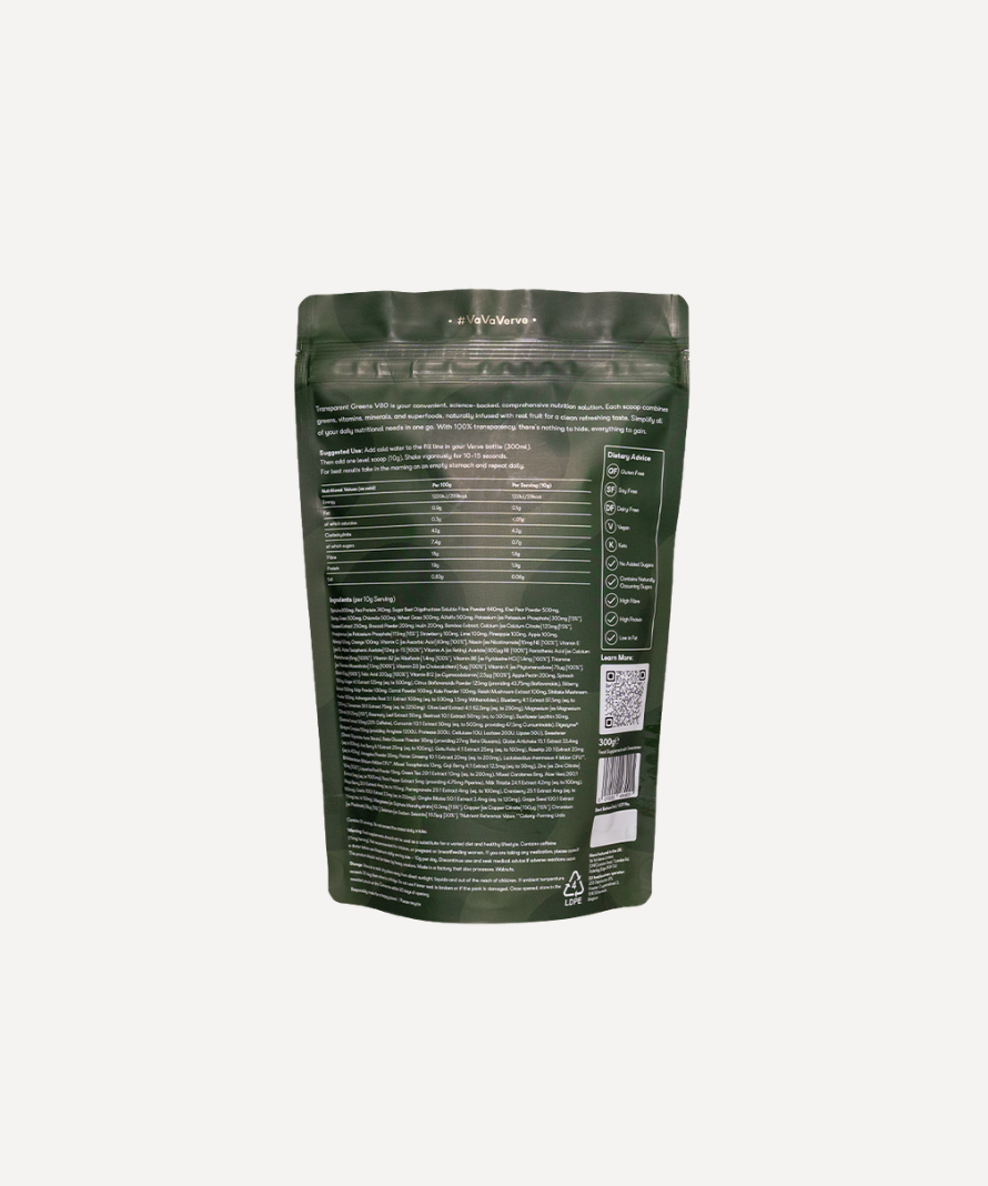 Verve Transparent Greens V80 - Daily Greens, Vitamins & Minerals