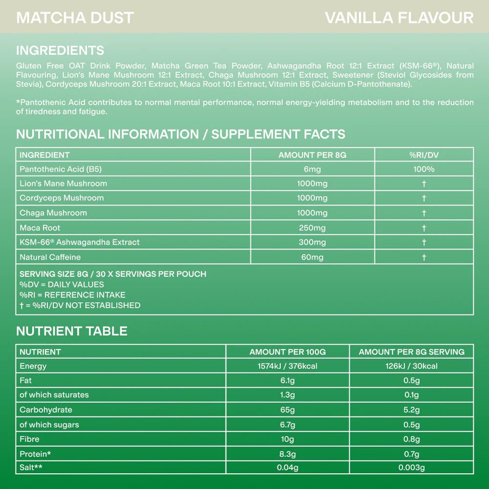 Spacegoods Matcha Dust (Vanilla)