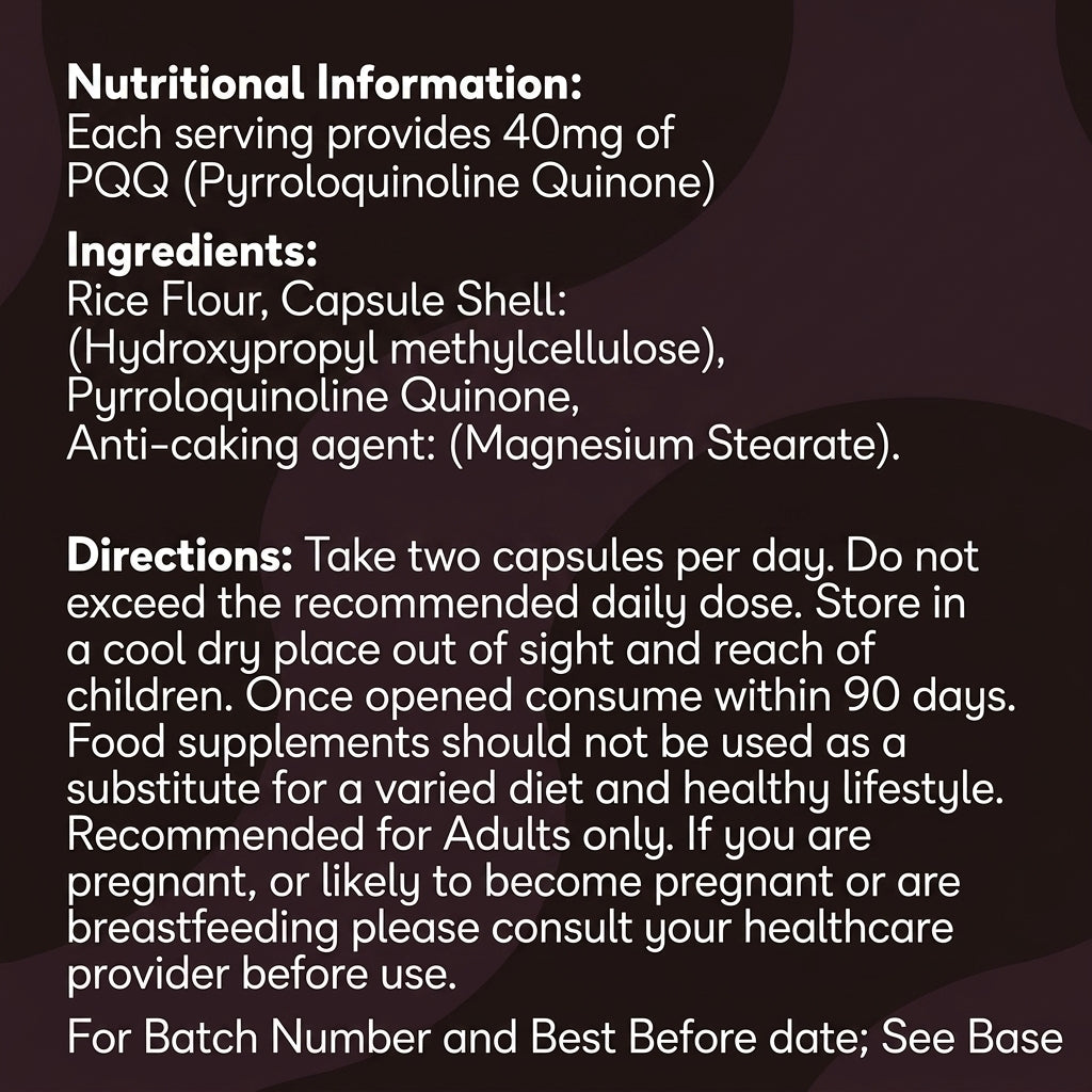 Verve PQQ (Pyrroloquinoline Quinone)