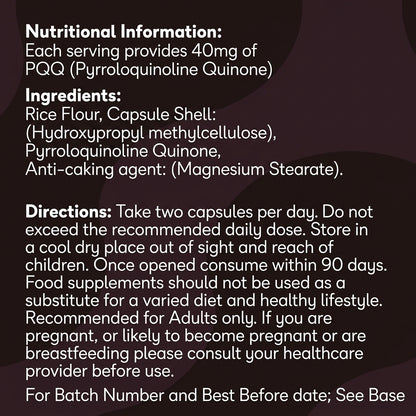Verve PQQ (Pyrroloquinoline Quinone)